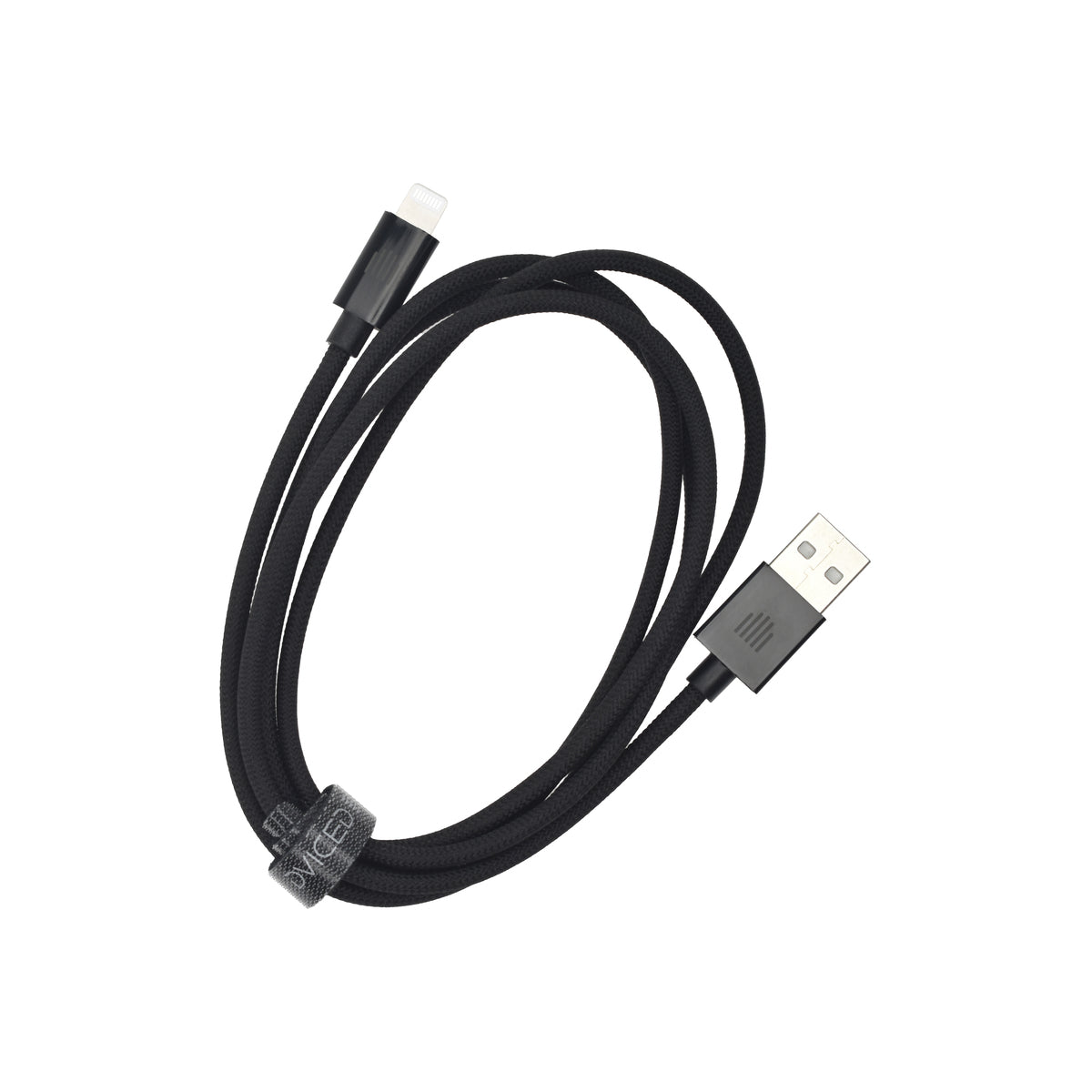Dviced – USB-A - Lightning szőtt borítású töltőkábel, 1,25 m - fekete - iSTYLE HU
