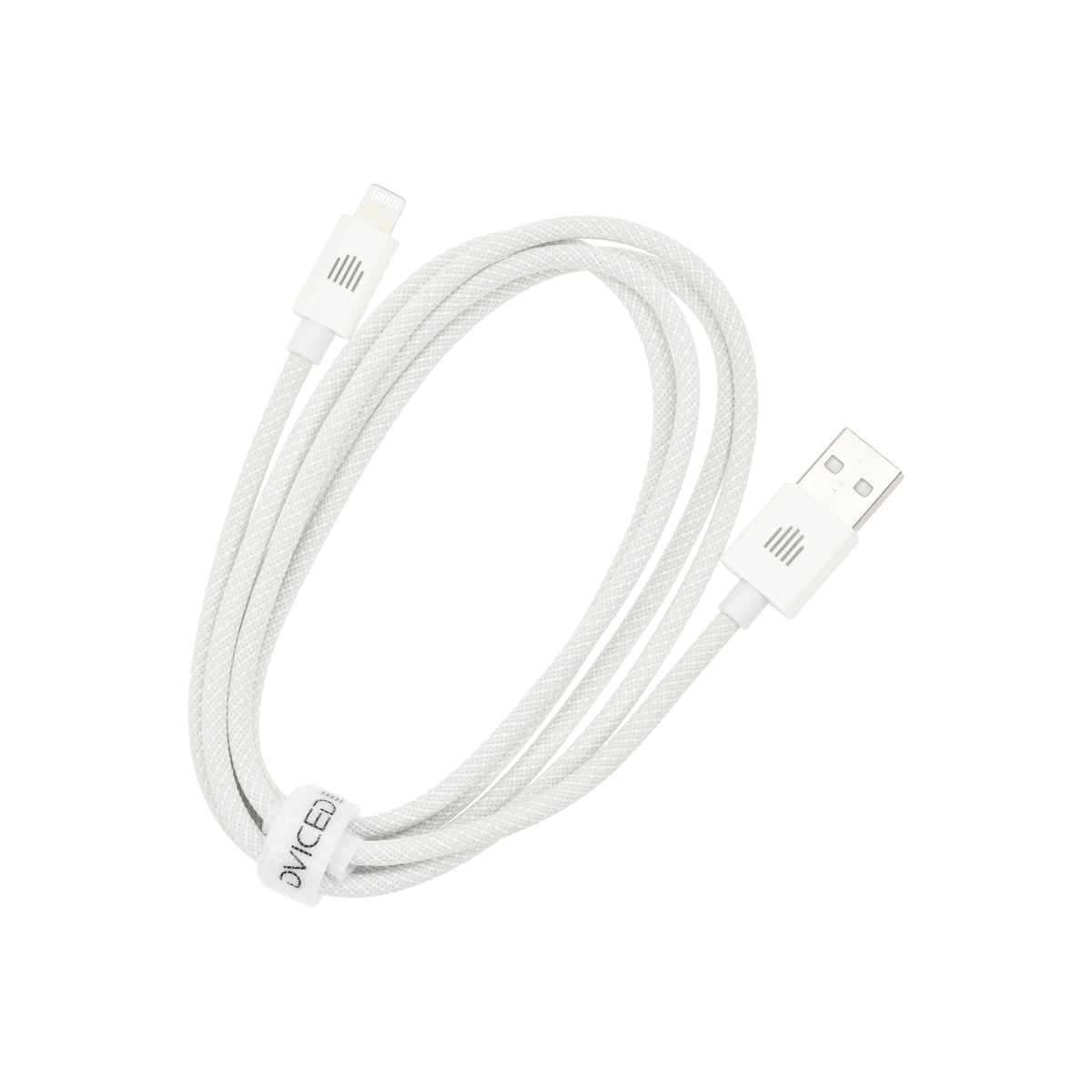 Dviced – USB-A - Lightning szőtt borítású töltőkábel, 1,25 m - fehér - iSTYLE HU