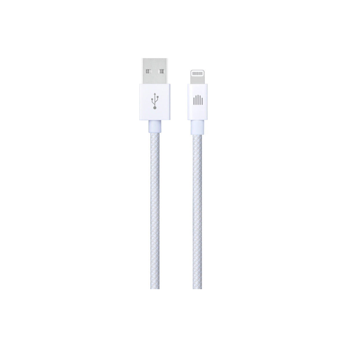 Dviced – USB-A - Lightning szőtt borítású töltőkábel, 1,25 m - fehér - iSTYLE HU