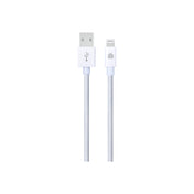 Dviced – USB-A - Lightning szőtt borítású töltőkábel, 1,25 m - fehér - iSTYLE HU