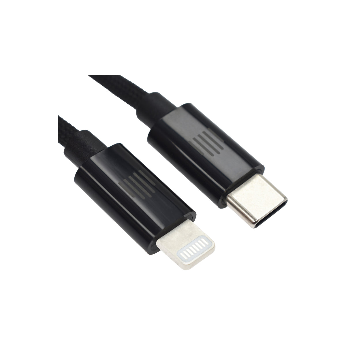 Dviced – USB-C - Lightning szőtt borítású töltőkábel, 0,25 m - fekete - iSTYLE HU