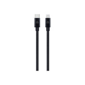 Dviced – USB-C - Lightning szőtt borítású töltőkábel, 0,25 m - fekete - iSTYLE HU