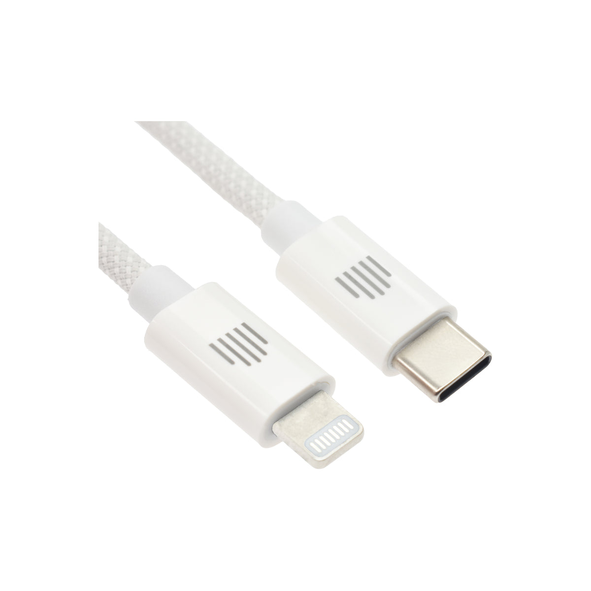 Dviced – USB-C - Lightning szőtt borítású töltőkábel, 1,25 m - fehér - iSTYLE HU