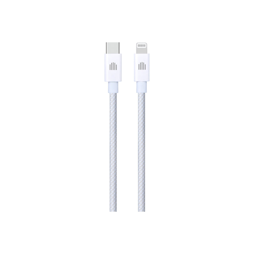 Dviced – USB-C - Lightning szőtt borítású töltőkábel, 1,25 m - fehér - iSTYLE HU