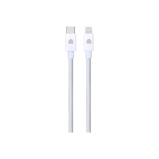 Dviced – USB-C - Lightning szőtt borítású töltőkábel, 1,25 m - fehér - iSTYLE HU