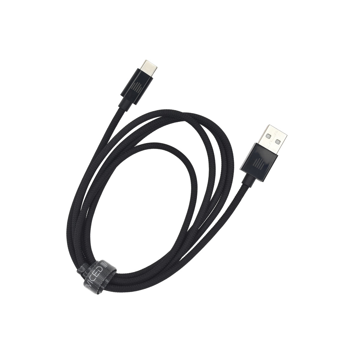 Dviced – USB-A - USB-C szőtt borítású töltőkábel, 1,25 m - fekete - iSTYLE HU