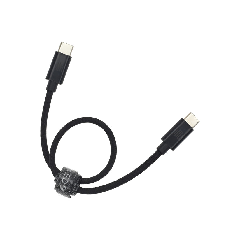 Dviced – USB-C - USB-C szőtt borítású töltőkábel, 0,25 m - fekete - iSTYLE HU