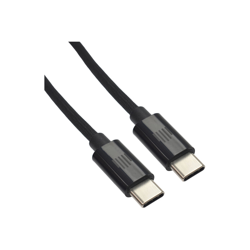Dviced – USB-C - USB-C szőtt borítású töltőkábel, 0,25 m - fekete - iSTYLE HU