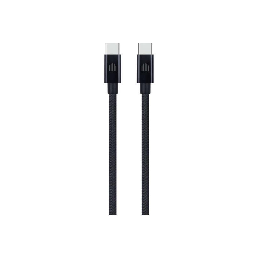 Dviced – USB-C - USB-C szőtt borítású töltőkábel, 0,25 m - fekete - iSTYLE HU