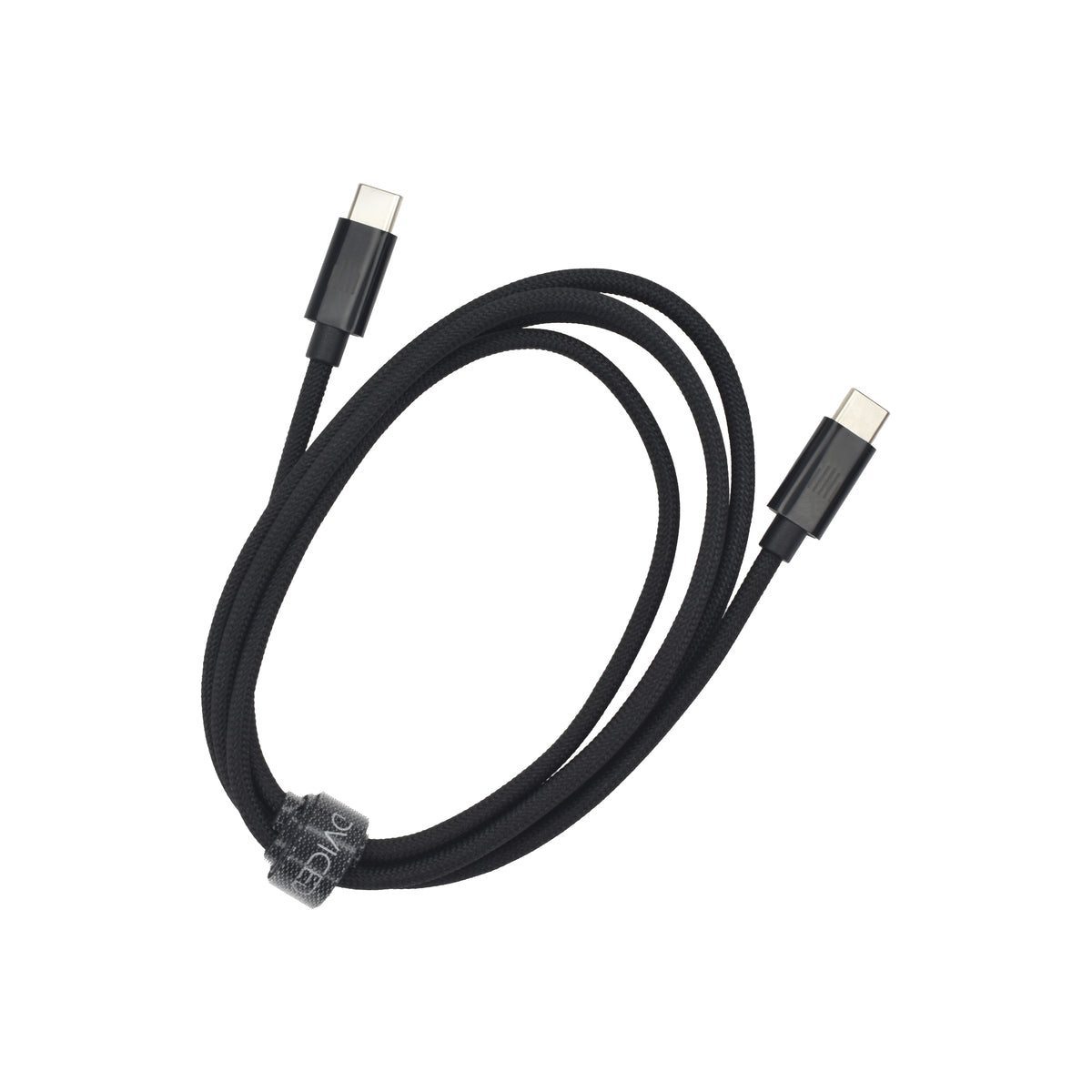 Dviced – USB-C - USB-C szőtt borítású töltőkábel, 1,25 m - fekete - iSTYLE HU
