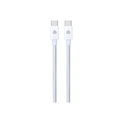 Dviced – USB-C - USB-C szőtt borítású töltőkábel, 1,25 m - fehér - iSTYLE HU