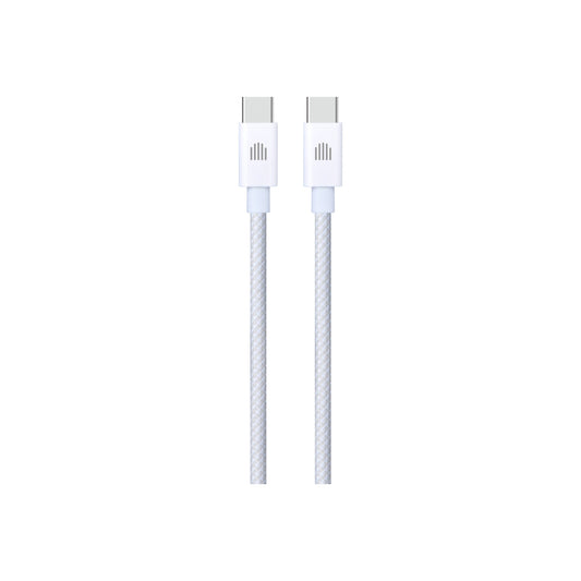 Dviced – USB-C - USB-C szőtt borítású töltőkábel, 1,25 m - fehér - iSTYLE HU