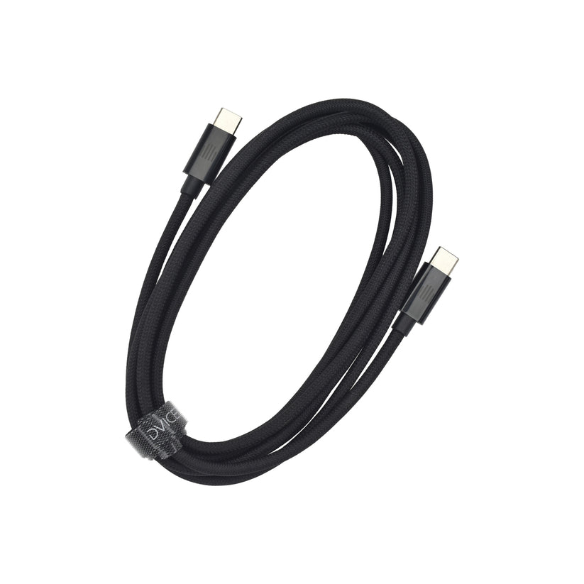Dviced – USB-C - USB-C szőtt borítású töltőkábel, 2 m - fekete - iSTYLE HU