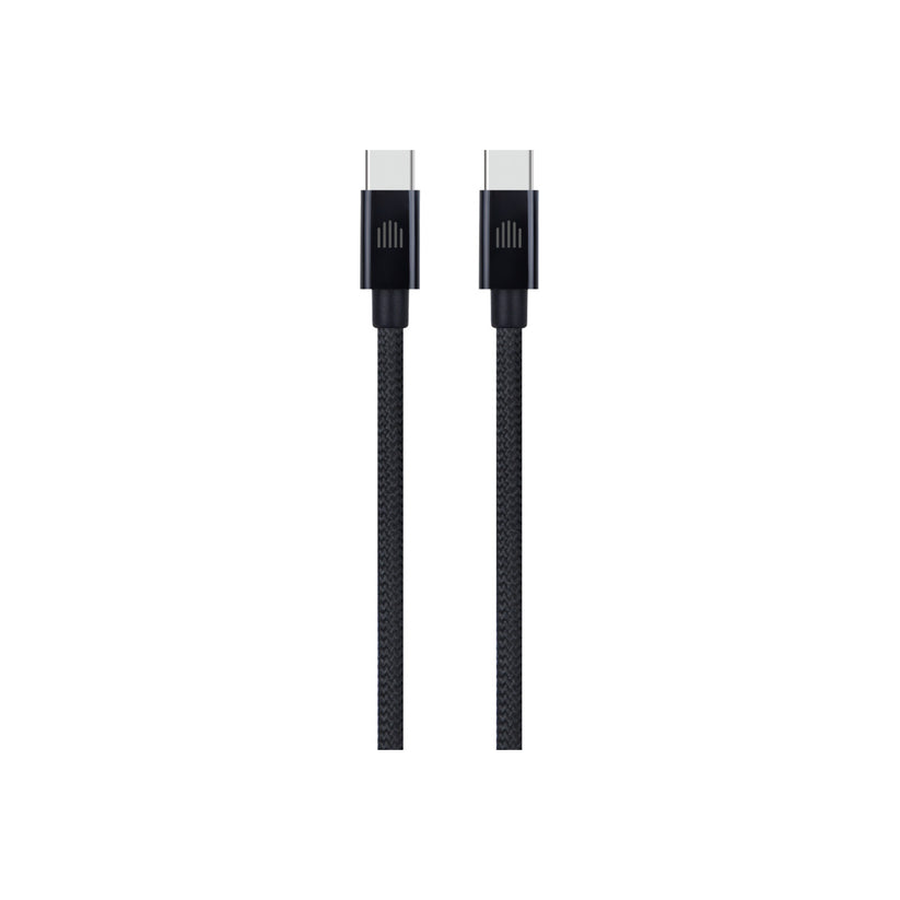 Dviced – USB-C - USB-C szőtt borítású töltőkábel, 2 m - fekete - iSTYLE HU