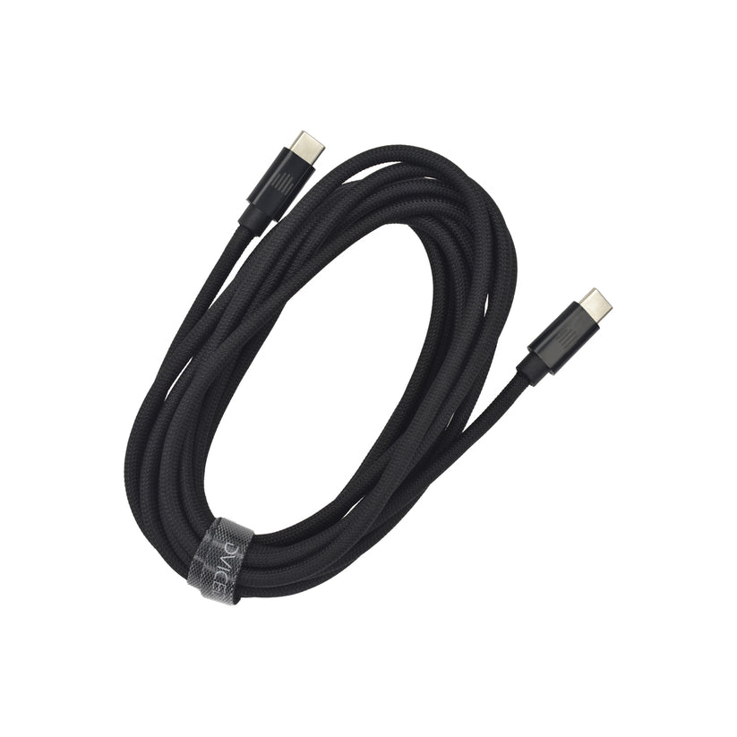 Dviced – USB-C - USB-C szőtt borítású töltőkábel, 3 m - fekete - iSTYLE HU