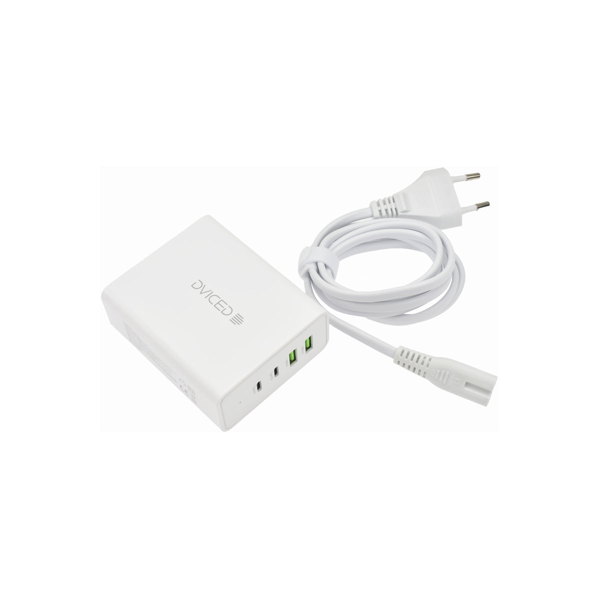 Dviced – Asztali töltő 100W GaN 2xUSB-C + 2xUSB-A - fehér - iSTYLE HU