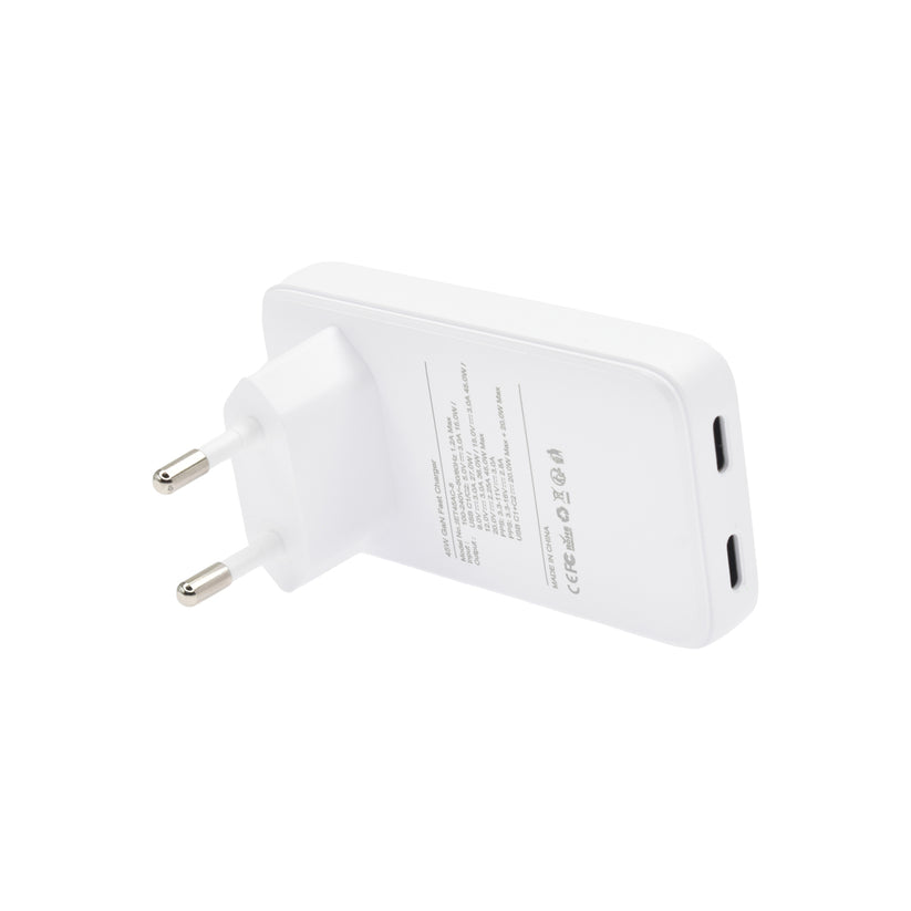 Dviced – Hálózati töltő 45W GaN - 2 db USB-C - fehér - iSTYLE HU