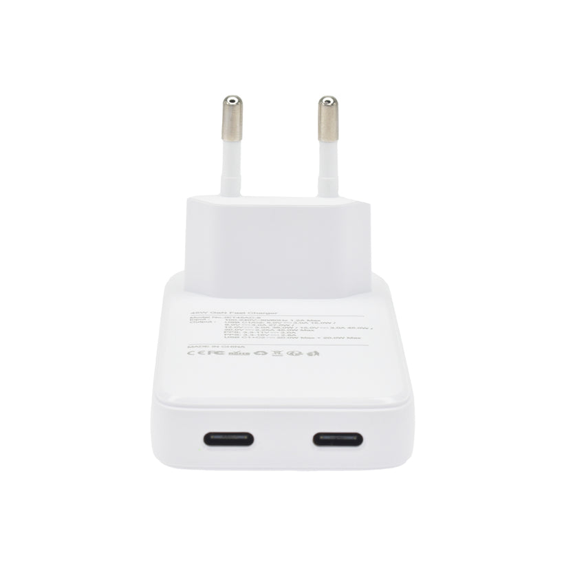 Dviced – Hálózati töltő 45W GaN - 2 db USB-C - fehér - iSTYLE HU