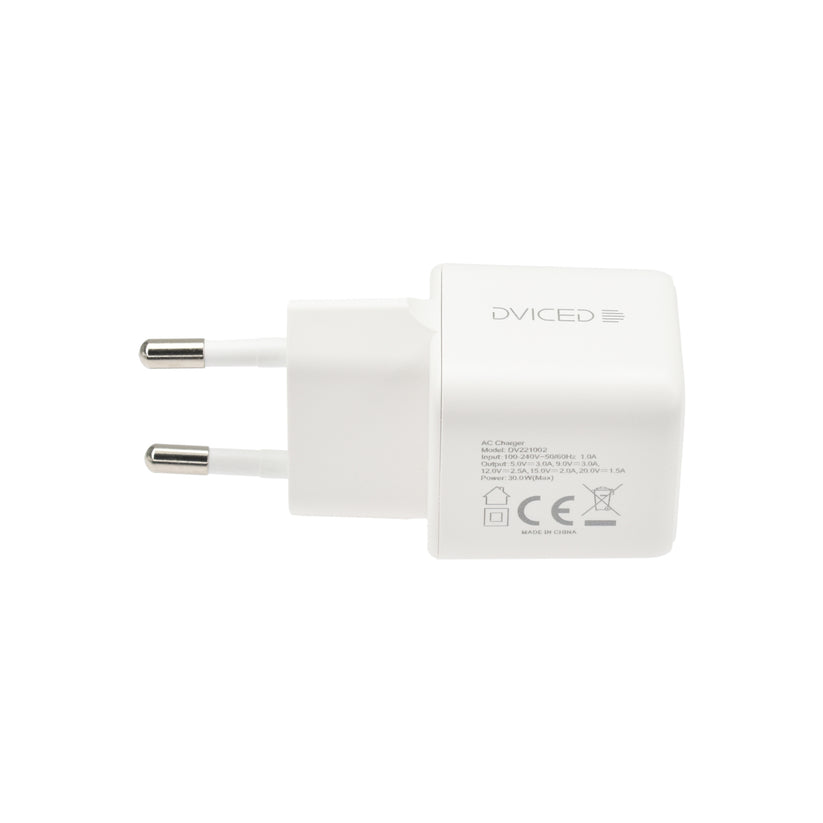 Dviced – Hálózati töltő 30W GaN - 1 db USB-C - fehér - iSTYLE HU