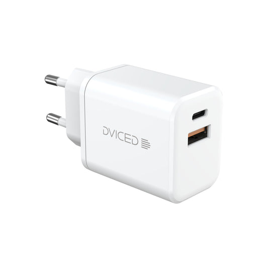 Dviced – Hálózati töltő 35W GaN - 1xUSB-A + 1x USB-C - fehér - iSTYLE HU