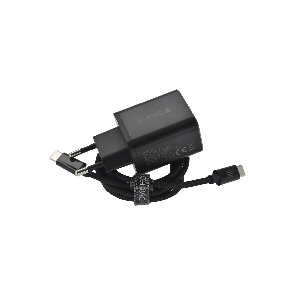 Dviced – Hálózati töltő 35W GaN - 1xUSB-C + 1x USB-A + USB-C to USB-C kábel - fekete - iSTYLE HU