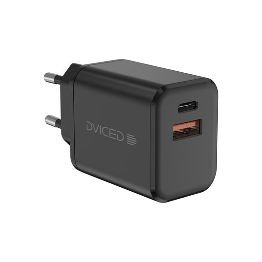 Dviced – Hálózati töltő 35W GaN - 1xUSB-C + 1x USB-A + USB-C to USB-C kábel - fekete - iSTYLE HU