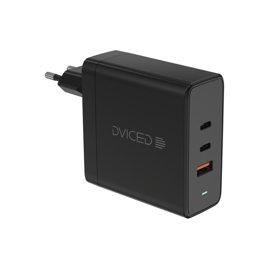 Dviced – Hálózati töltő 65W GaN - 2xUSB-C + 1x USB-A - fekete - iSTYLE HU