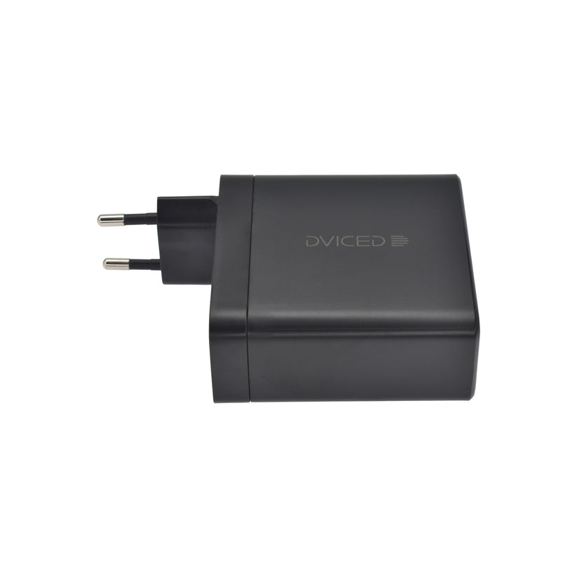 Dviced – Hálózati töltő 140W GaN - 2xUSB-C + 1x USB-A LED- fekete - iSTYLE HU