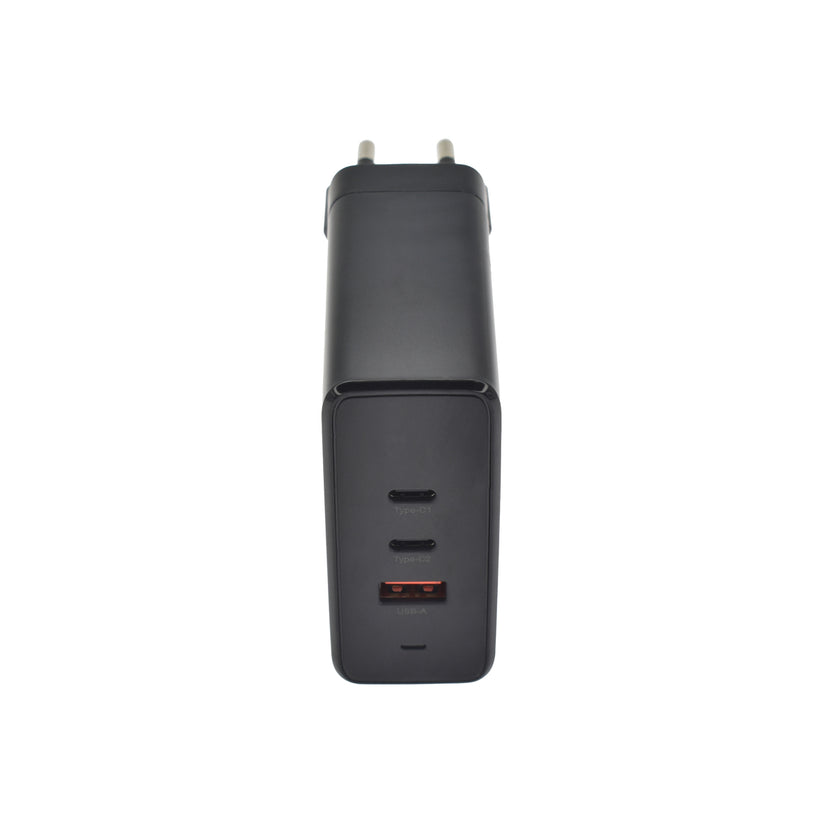 Dviced – Hálózati töltő 140W GaN - 2xUSB-C + 1x USB-A LED- fekete - iSTYLE HU