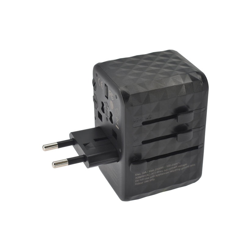 Dviced – Univerzális utazási adapter 65W GaN - UK, Európa, USA, Ausztrália - fekete - iSTYLE HU
