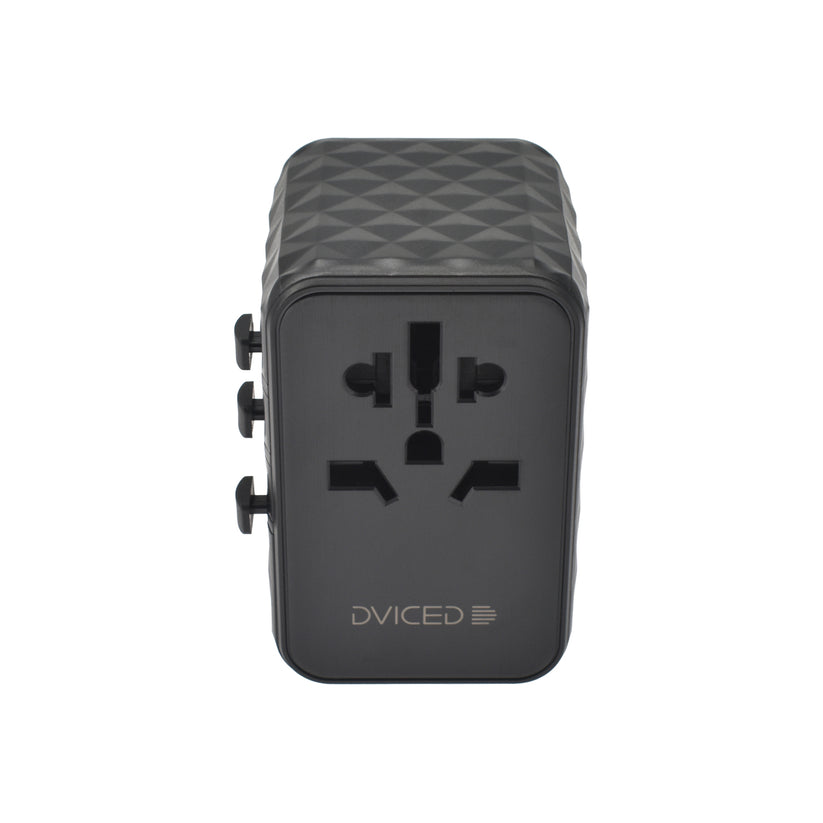 Dviced – Univerzális utazási adapter 65W GaN - UK, Európa, USA, Ausztrália - fekete - iSTYLE HU