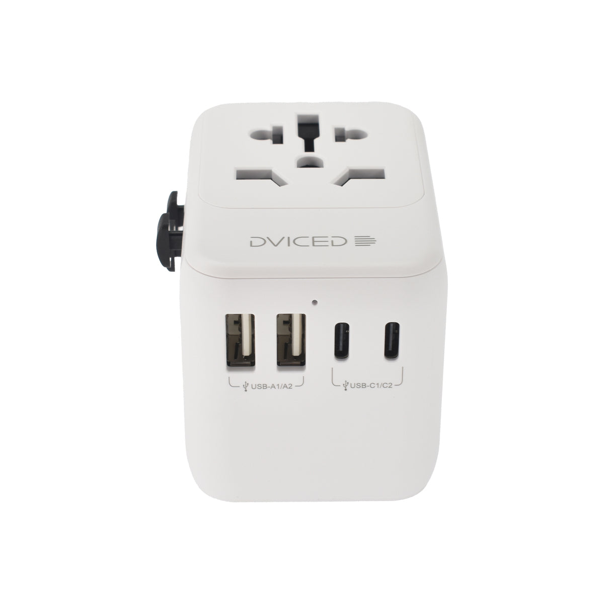 Dviced – Univerzális utazási adapter 28W GaN - UK, Európa, USA, Ausztrália - fehér - iSTYLE HU