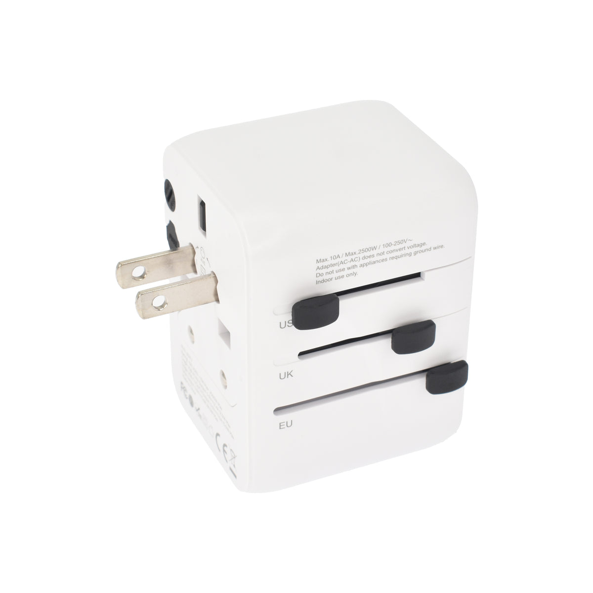 Dviced – Univerzális utazási adapter 28W GaN - UK, Európa, USA, Ausztrália - fehér - iSTYLE HU