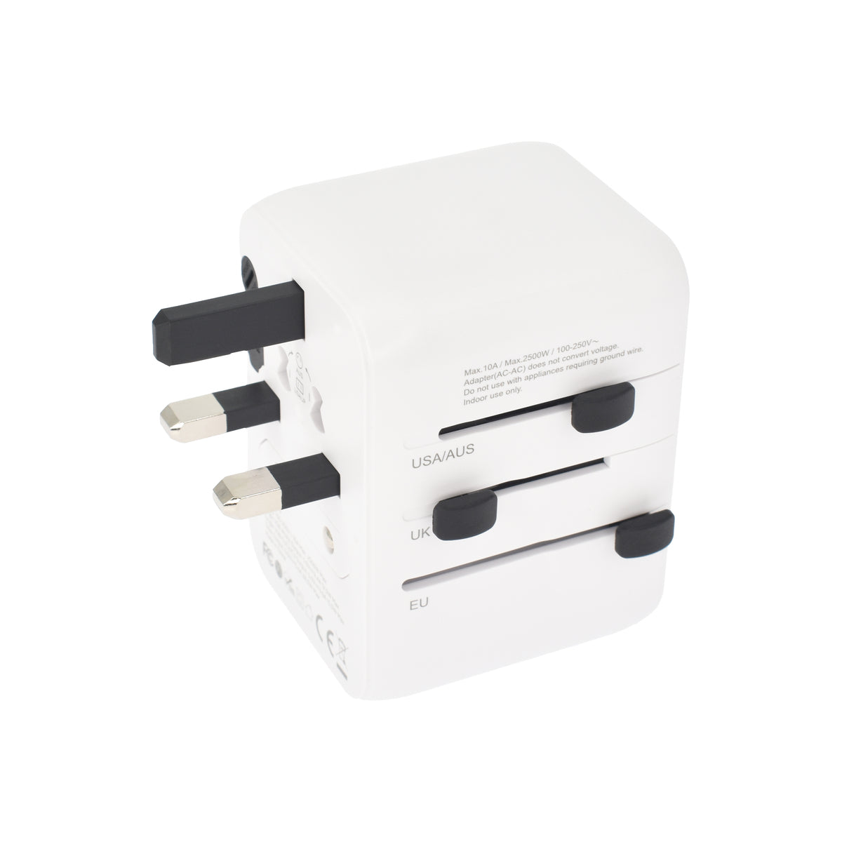 Dviced – Univerzális utazási adapter 28W GaN - UK, Európa, USA, Ausztrália - fehér - iSTYLE HU