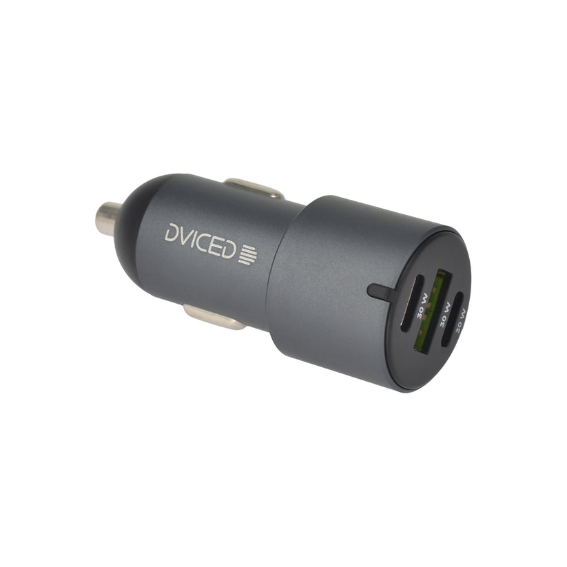 Dviced – Autós töltő 60W - 2xUSB-C + 1xUSB-A - szürke - iSTYLE HU