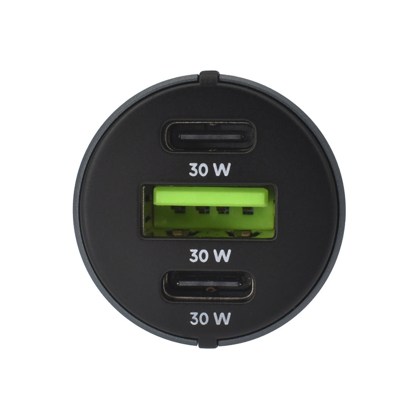 Dviced – Autós töltő 60W - 2xUSB-C + 1xUSB-A - szürke - iSTYLE HU