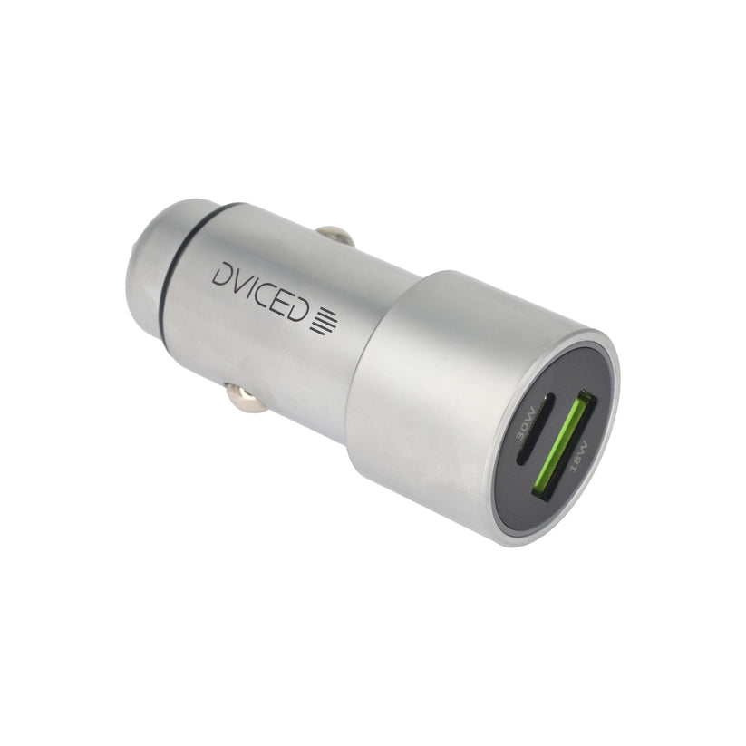Dviced – Autós töltő 48W - 1xUSB-C + 1xUSB-A - metal - iSTYLE HU