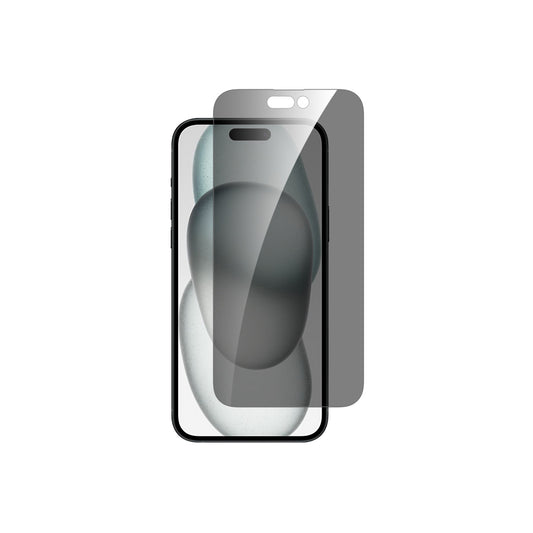 Dviced – iPhone 15 képernyővédő üvegfólia (0.3 mm, 9H, betekintés védelem) + applikátor - iSTYLE HU