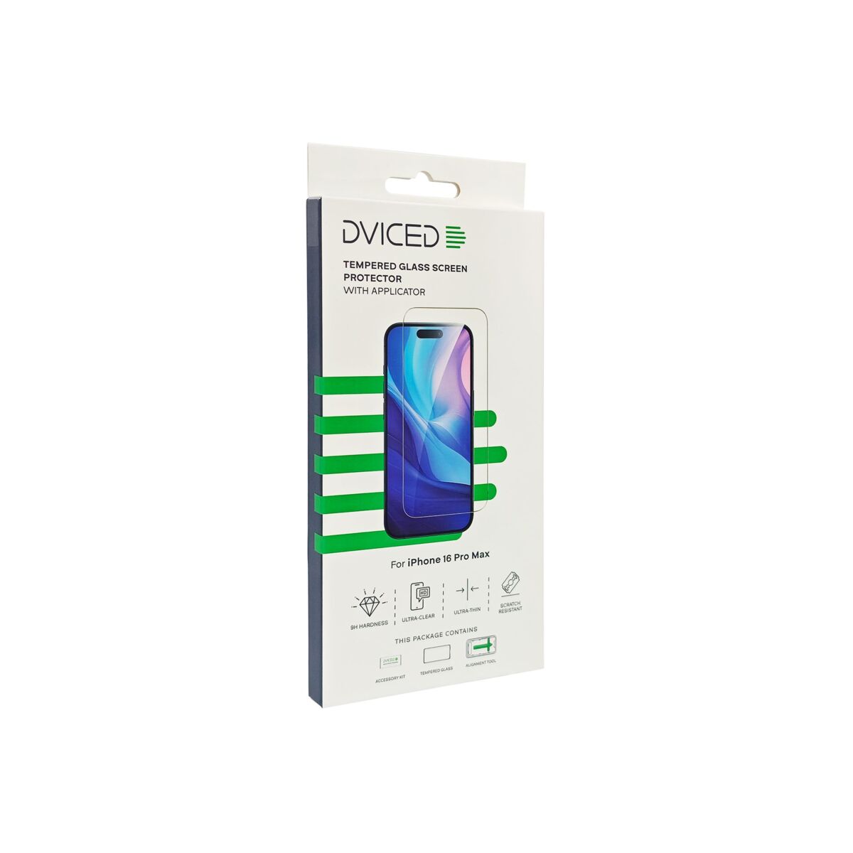 Dviced – iPhone 16 Pro Max edzett kijelzővédő üvegfólia applikátorral - iSTYLE HU