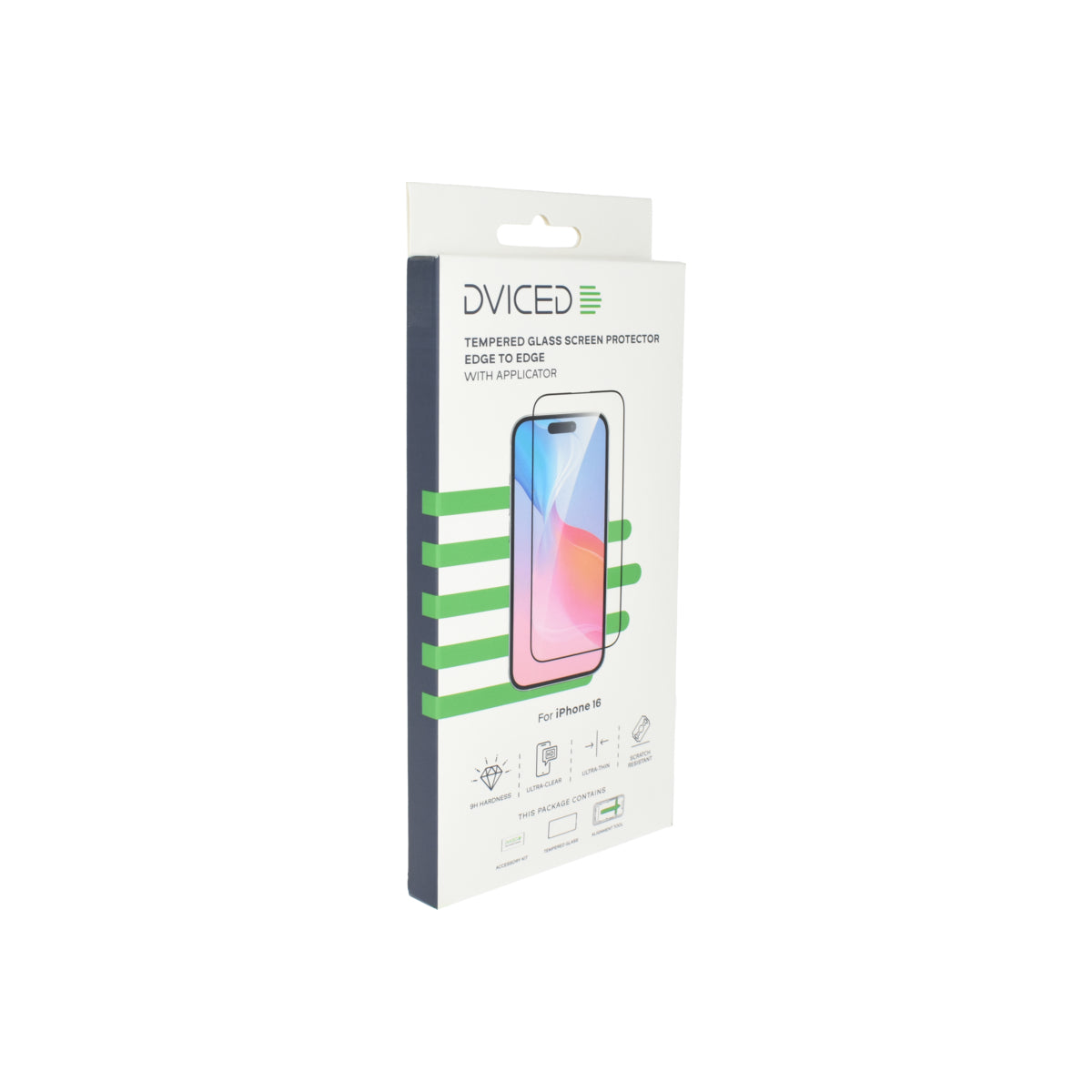 Dviced – iPhone 16 képernyővédő üvegfólia, átlátszó (0.3 mm, 9H) + applikátor - iSTYLE HU