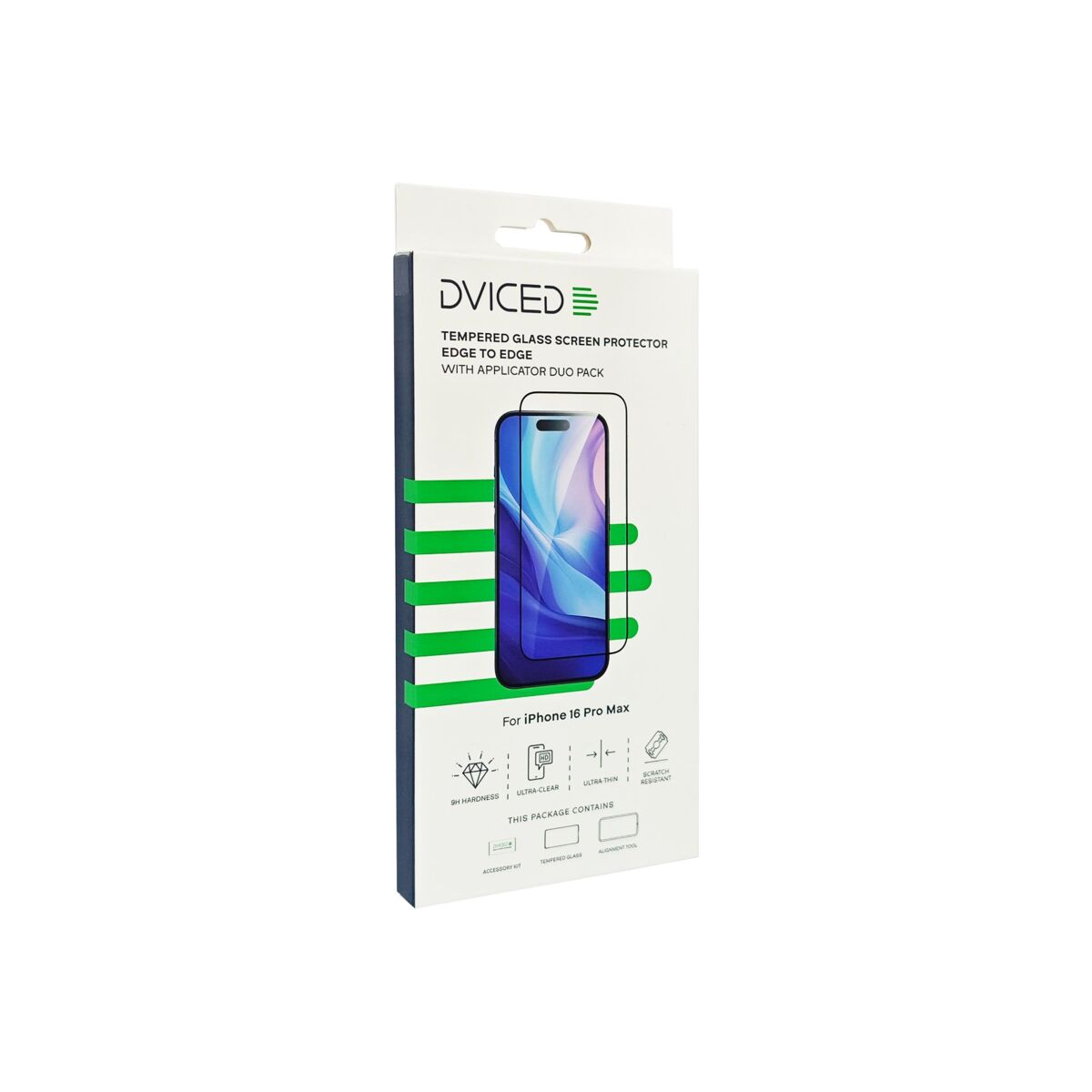Dviced – iPhone 16 Pro Max edge to edge edzett kijelzővédő üvegfólia applikátorral (Duo pack) - iSTYLE HU