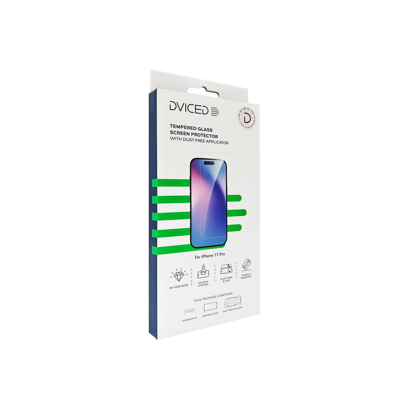 Dviced Edzett kijelzővédő üvegfólia pormentes applikátorral - iPhone 17 Pro - iSTYLE HU