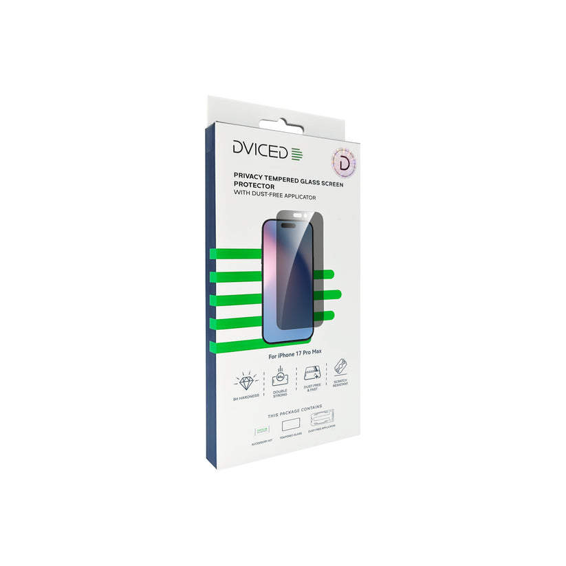 Dviced Betekintésvédett edzett kijelzővédő üvegfólia pormentes applikátorral - iPhone 17 Pro Max - iSTYLE HU