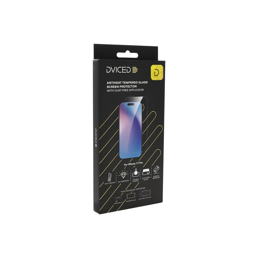 Dviced AntiHeat edzett kijelzővédő üvegfólia pormentes applikátorral - iPhone 17 Pro - iSTYLE HU