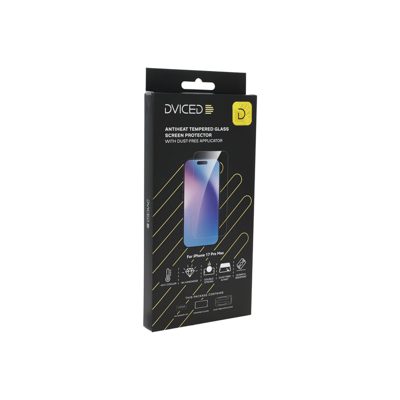 Dviced AntiHeat edzett kijelzővédő üvegfólia pormentes applikátorral - iPhone 17 Pro Max - iSTYLE HU