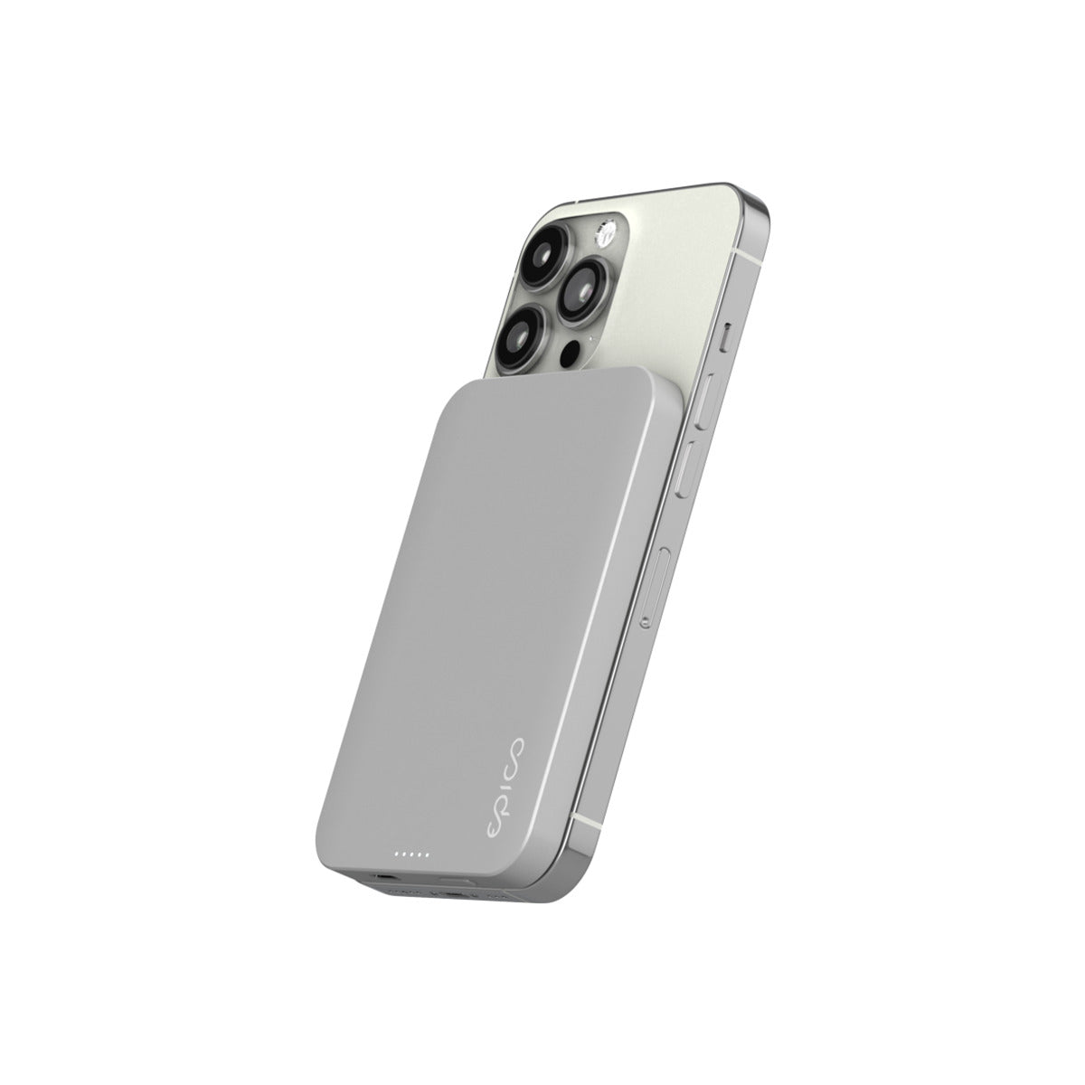 EPICO – 5000mAh mágneses (MagSafe kompatibilis) vezeték nélküli powerbank – ezüst - iSTYLE HU