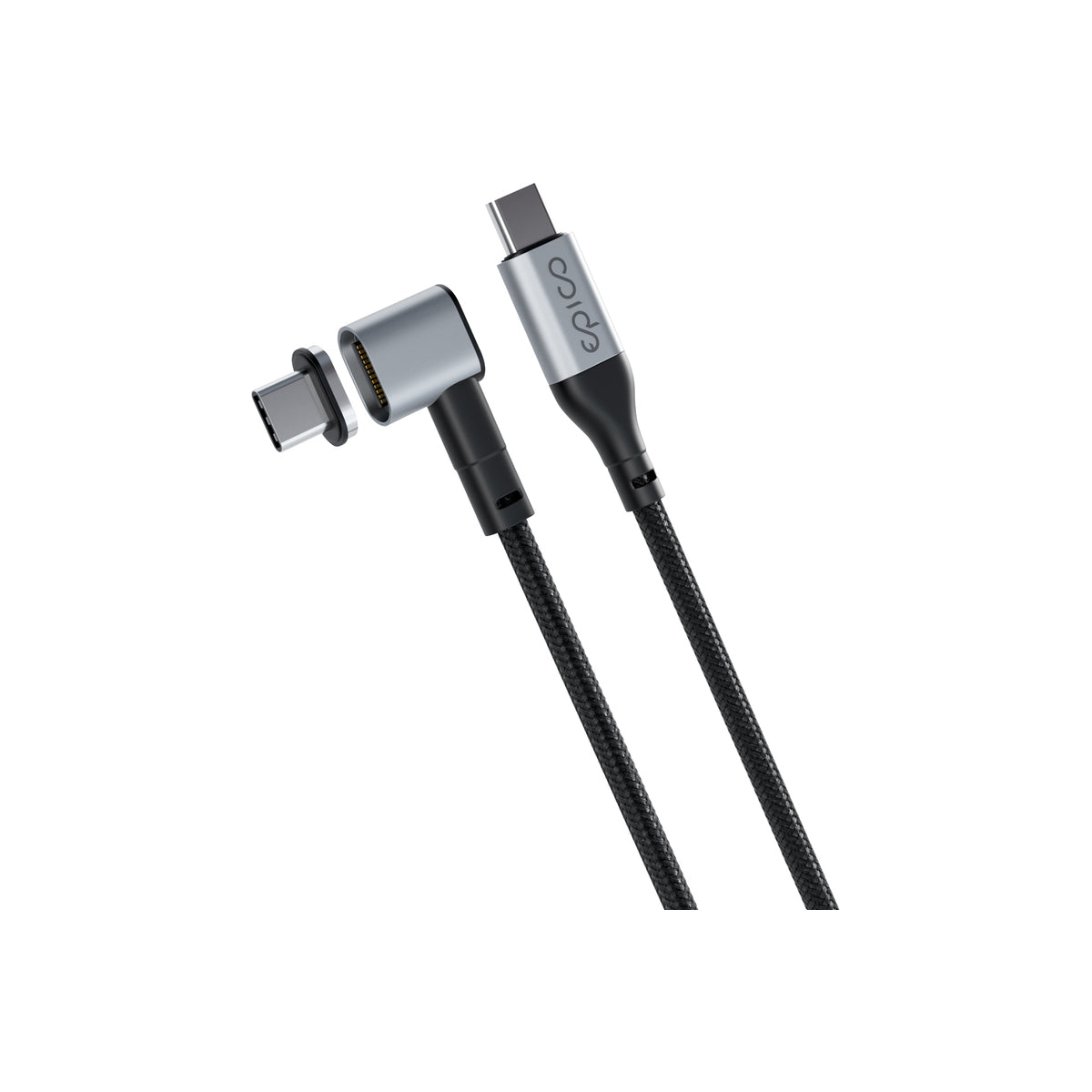 Epico – Mágneses Braided adatkábel USB-C to USB-C - szürke - iSTYLE HU