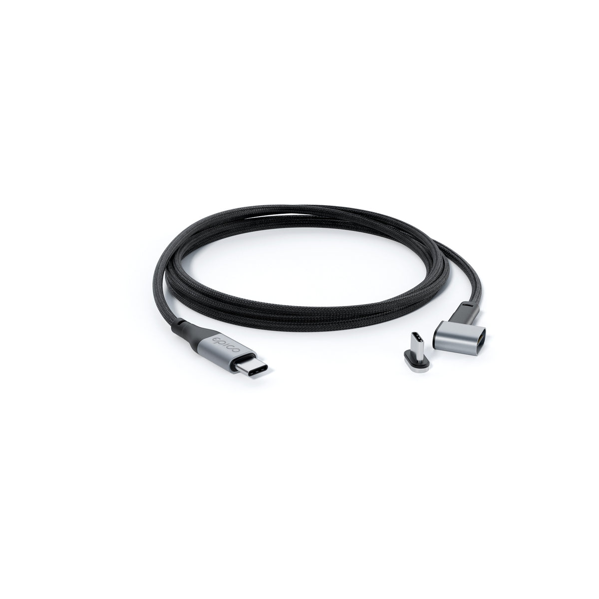 Epico – Mágneses Braided adatkábel USB-C to USB-C - szürke - iSTYLE HU