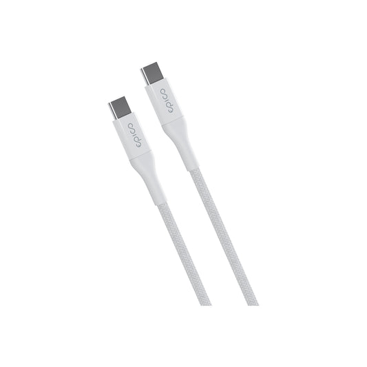 EPICO – Braided PD kábel USB-C to USB-C (1.2m) - fehér - iSTYLE HU