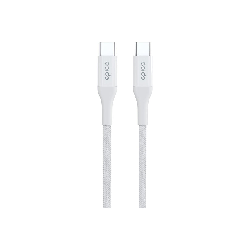 EPICO – Braided PD kábel USB-C to USB-C (1.2m) - fehér - iSTYLE HU
